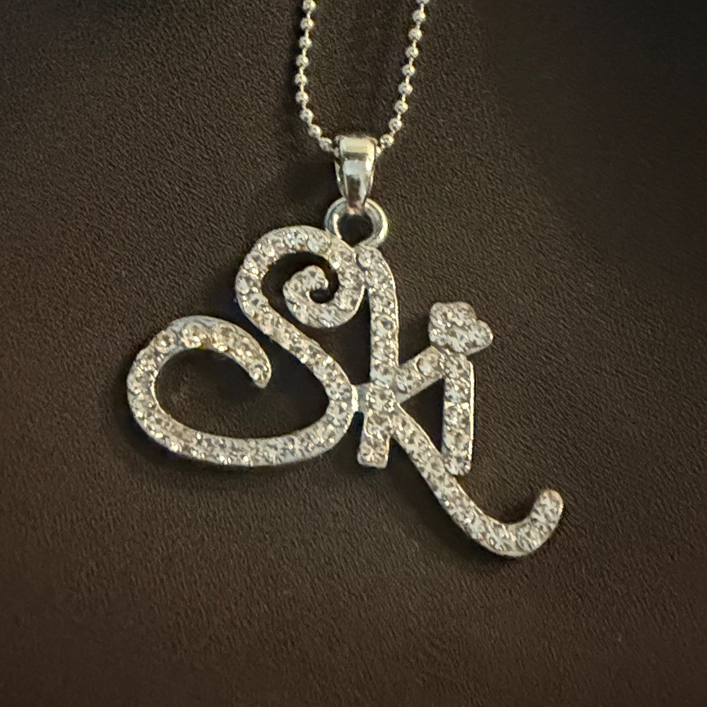 SKI Crystal Pendant Necklace